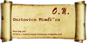 Osztovics Mimóza névjegykártya